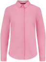 Рубашка базовая приталенного силуэта oodji для женщины (розовый), 13K03003B/42083/4100N