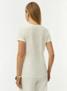 Футболка с эффектом деворе oodji для Женщины (белый) Футболка с эффектом деворе oodji для Женщины (белый), 14701080-68/49937/1200F