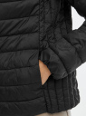 Куртка стеганая с круглым вырезом oodji для Женщина (черный), 10204040B/33445/2900N