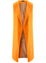 Жилет льняной длинный oodji для женщины (оранжевый), 22300101/16009/5500N
