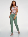 Комплект трикотажных брюк (2 пары) oodji для женщины (зеленый), 16700030-15T2/46173/6C00N