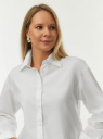 Рубашка хлопковая с длинным рукавом oodji для Женщины (белый) Рубашка хлопковая с длинным рукавом oodji для Женщины (белый), 13K11041/51102/1000N