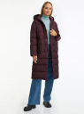 Куртка утепленная с капюшоном oodji для Женщины (фиолетовый), 10207009-2/46266/8800N