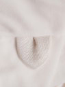 Комбинезон домашний из флиса с ушками на капюшоне oodji для женщины (белый), 59809004/24336/1200N
