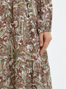 Платье макси из вискозы oodji для Женщина (белый), 11901165-1/26346/1260E