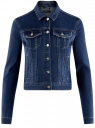 Куртка джинсовая базовая oodji для Женщины (синий), 11109030/46734/7900W