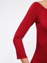 Платье облегающее с вырезом-лодочкой oodji для Женщина (красный), 14017001-1B/37809/4501N