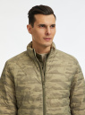 Куртка стеганая на молнии oodji для мужчины (зеленый), 1B121002M/33445/6866O