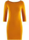 Платье трикотажное базовое oodji для женщины (оранжевый), 14001071-2B/46148/5200N