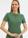Поло базовое из ткани пике oodji для Женщины (зеленый), 19301001-1B/46161/6900N