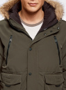 Куртка утепленная с капюшоном oodji для Мужчины (зеленый), 1L112008M/39881N/6600N