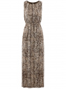 Платье длинное из струящейся ткани oodji для женщины (серый), 21900323/42873/2520A
