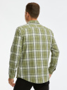 Рубашка хлопковая oodji для мужчины (зеленый), 3L330014M/51215/6612C