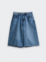 Шорты джинсовые удлиненные oodji для Женщины (синий), 22807018/50815/7500W