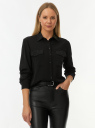 Блузка с нагрудными карманами и декором из страз oodji для Женщины (черный) Блузка с нагрудными карманами и декором из страз oodji для Женщины (черный), 11411251/48728/2900N