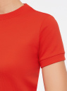 Платье трикотажное свободного силуэта oodji для Женщины (красный), 14000162B/47481/4500N