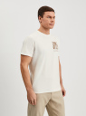 Футболка хлопковая с принтом oodji для Мужчины (белый), 5L621002I-146/46154/1235P
