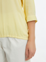 Блузка вискозная с отложным воротником oodji для Женщины (желтый), 11403231B/26346/5201N