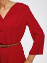 Платье вискозное с ремнем oodji для женщины (красный), 11900180/42540/4500N