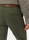Брюки хлопковые зауженные oodji для Мужчины (зеленый) Брюки хлопковые зауженные oodji для Мужчины (зеленый), 2B150149M-1/39622N/6804N