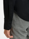Рубашка хлопковая базовая oodji для Женщины (черный), 13K03001-1B/14885/2900N