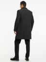 Пальто однобортное на пуговицах oodji для Мужчина (черный), 1L312009M-1/50232N/2925M