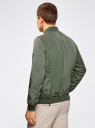Куртка на молнии из легкой ткани oodji для мужчины (зеленый), 1L511048M/46357N/6600N