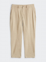 Брюки классические из смесового льна oodji для Мужчины (бежевый), 2L150211M-5/50941/3300N