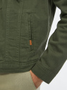 Куртка джинсовая на пуговицах oodji для Мужчины (зеленый), 6L300011M/35771/6800W