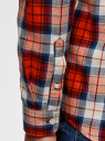 Рубашка клетчатая из хлопка oodji для Мужчины (красный), 3L310175M/48757N/1255C