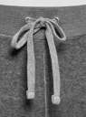 Брюки велюровые на завязках oodji для женщины (серый), 16701051-3/47883/2300Z