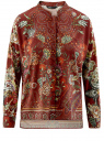 Блузка свободного силуэта с цветочным принтом oodji для Женщины (красный), 21411109/46038/3119F