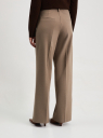 Брюки широкие с высокой посадкой и стрелками oodji для Женщины (бежевый), 21701106/53220/3500N