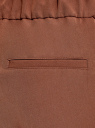Брюки зауженные на эластичном поясе oodji для женщины (коричневый), 11703091B/18600/3903N