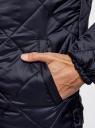 Куртка стеганая с декорированным молнией капюшоном oodji для мужчины (синий), 1L112013M/25855N/7900N