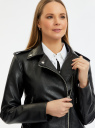Куртка-косуха из искусственной кожи oodji для Женщины (черный), 18A04018/49353/2900N