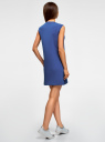 Платье из ткани пике oodji для Женщины (синий), 14005074-1/45602/7500N