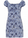 Платье принтованное из хлопка oodji для Женщины (синий), 11902047-4/14885/7079E