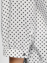 Блузка с вырезом-капелькой и рукавом ¾ oodji для женщины (слоновая кость), 11411166/24681/3029D