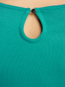 Платье трикотажное с вырезом-капелькой на спине oodji для женщины (зеленый), 24001070-5/15640/6D00N