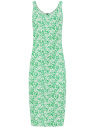 Платье-майка трикотажное oodji для женщины (зеленый), 14015007-2B/47420/6212F