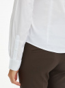 Рубашка базовая с V-образным вырезом oodji для Женщина (белый), 13K02001B/42083/1000N