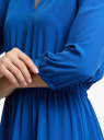 Платье миди ярусное oodji для женщины (синий), 11913074/51156/7500N