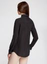 Блузка с нагрудными карманами и регулировкой длины рукава oodji для Женщины (черный), 11400355-3B/14897/2900N