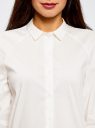 Рубашка хлопковая с рукавом реглан oodji для Женщина (белый), 21400371/42083/1200N