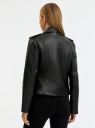 Куртка-косуха из искусственной кожи oodji для Женщины (черный), 18A04018/49353/2900N