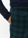 Брюки пижамные в клетку oodji для Мужчины (зеленый) Брюки пижамные в клетку oodji для Мужчины (зеленый), 7L401003I/51023/6279C
