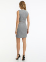 Платье приталенное без рукавов oodji для Женщины (серый), 12C00002B/14522/2912O