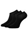 Комплект укороченных носков (3 пары) oodji для Женщина (черный), 57102433T3/47469/2900N