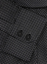 Рубашка хлопковая в мелкую графику oodji для мужчины (черный), 3L110154M/34156N/2910G